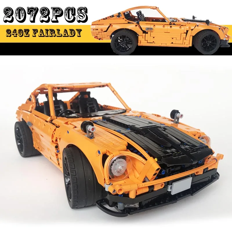 Nuovo 2076pcs Orange MOC-26511 240Z 1971 Classic Sports Car Model Building Blocks Boy Girl Christmas Birthday Gift