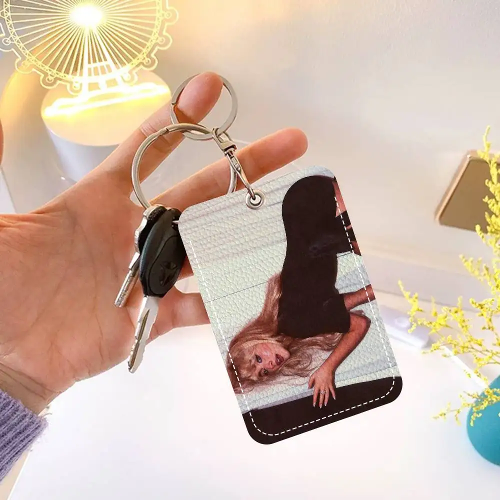 المغني S-سابرينا نجار شارة حامل المفاتيح للبنك الأعمال حامل بطاقة العمل بطاقة الطالب واقية بطاقة الحافلة