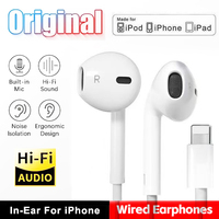 Luxury Wired Earphones For Apple iPhone 14 13 12 11 Pro Max Mini X XS XR X 7 8 Plus SE Bluetooth Headphone Accessories