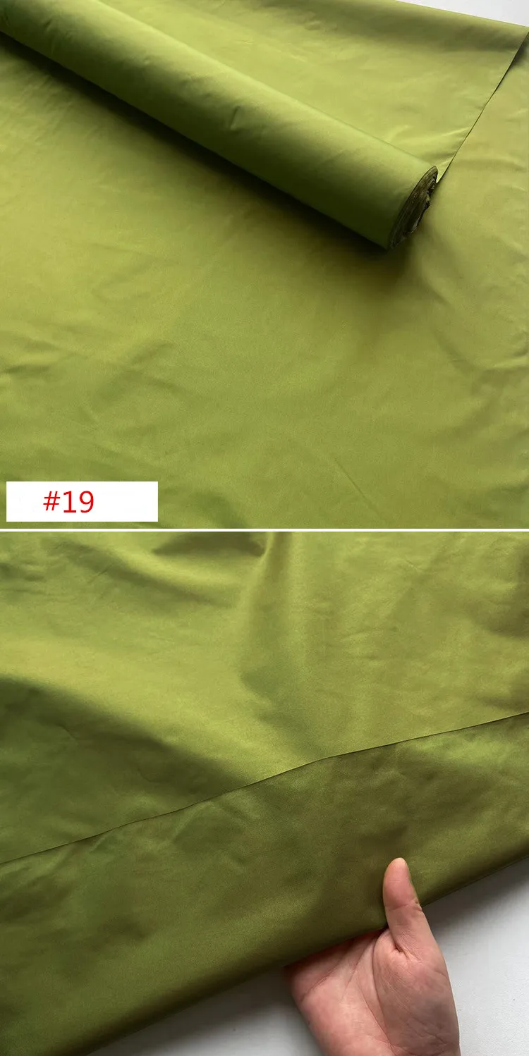 Beliebter, hochwertiger, 100 % reiner Seidenstoff, Taft, einfarbig, einfarbig, für Damen, gesunde Kleidung – Detail 14
