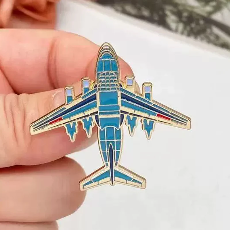 Aviation Model Fighter Jet Brooches Commemorative Badge Brooch Pins for Men Women Backpack Clothes Accessory Enamel Oil Jewelry