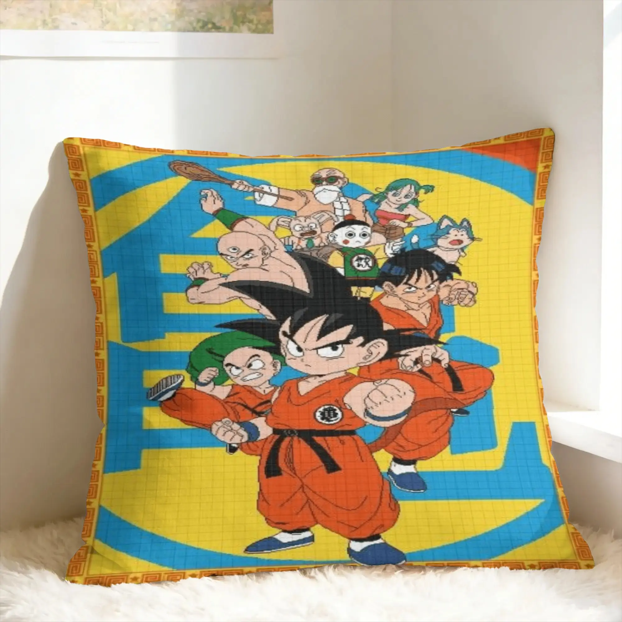 D-Dragon Anime Pillow Cover  Kawaii Pillow Case For Sofa Home Decor Comfy Pillowcases Gift
