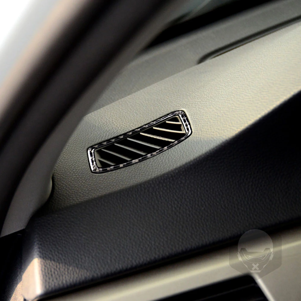 

2pcs Carbon Fiber Car Central Dashboard Air Conditioning Outlet Frame Sticker For BMW M3 E92 2007-2013 Car Accessories