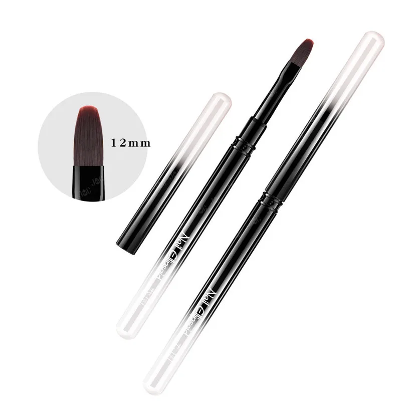 10種類のカラーグラデーションメタルハンドルネイルアートペンブラシカラーリングペンラウンドライトセラピーペンハローペンネイル描画ペンフラワーペン