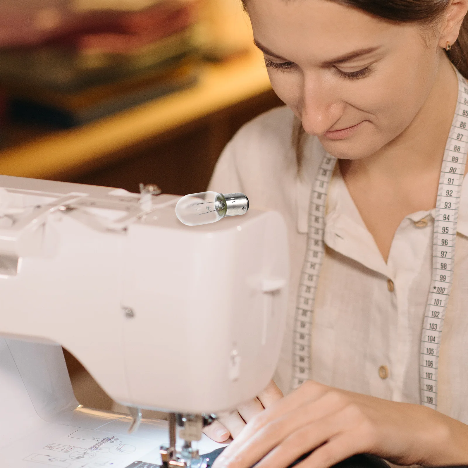 واضح ضوء المصباح المتوهج 15 واط دفع في قاعدة ماكينة خياطة استبدال سطوع عالية سهلة التركيب ماكينة خياطة ضوء لمبة #1