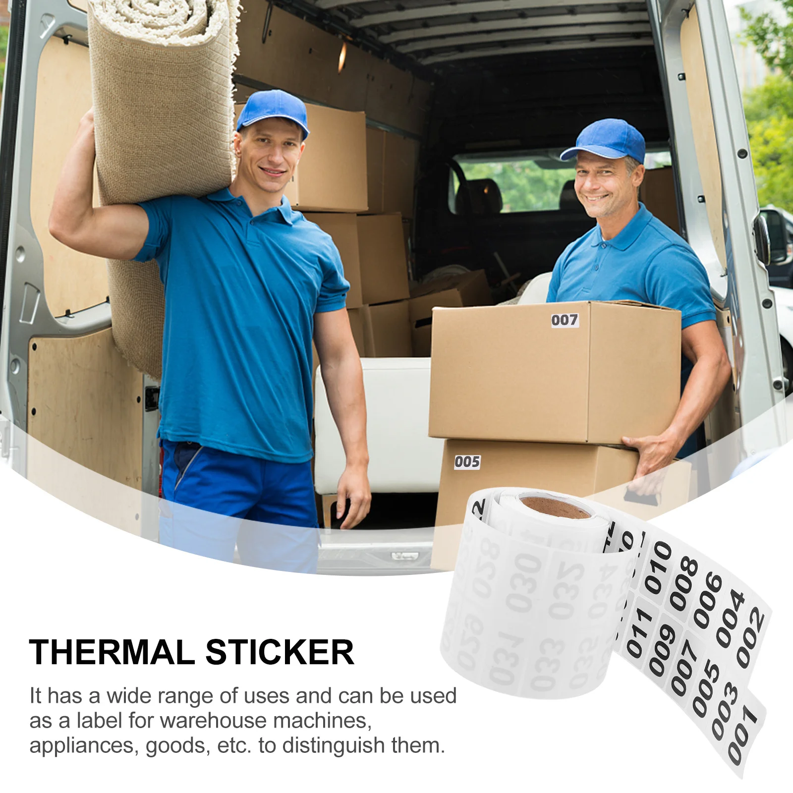 

1-рулонные наклейки с номерами, эффективная съемная складская этикетка, простые наклейки с номерами для идентификации товаров бытовой техники