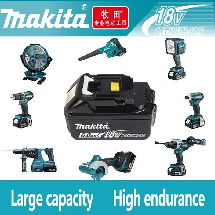 

100% Оригинальный Makita 6Ah/5Ah/3Ah для Makita 18V аккумулятор BL1830B BL1850B BL1850 BL1840 BL1860 BL1815 сменный литиевый аккумулятор