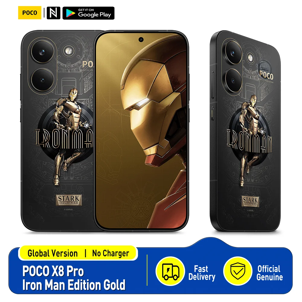 POCO X8 Pro 5G Iron Man Edition Gold Versión Europea 12GB 512GB Dimensity 8500-…