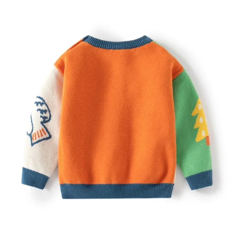 

Autumn Winter Keep Warm Baby Boy Pullover Clothes Knit Sweater Toddler Girl Coat Kid Bottoming Soft Cute Dinosaur Cotton Tops