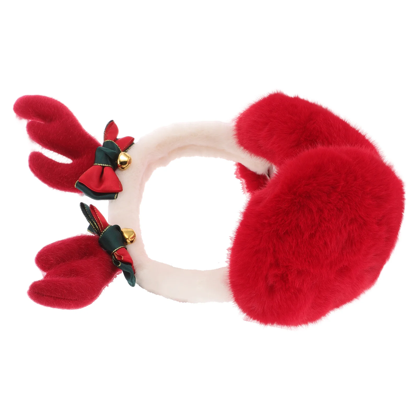 Christmas Antler Winter Fluffy Warmer Antlers Plush Headband for Women