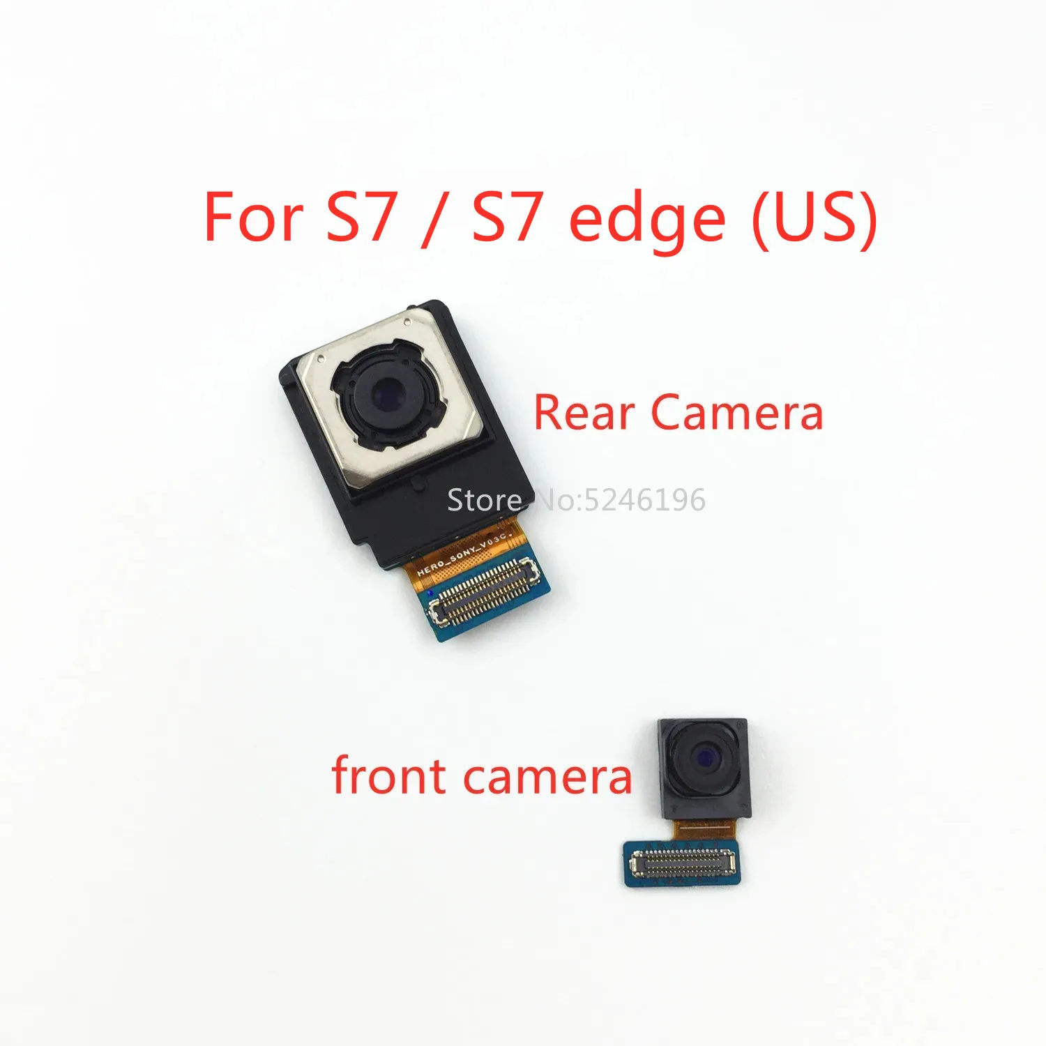 

1pcs Back big Rear Camera front camera Module For Samsung Galaxy S7 G930A G930V G9300 S7 edge G935A G935V G9350 Replace Part