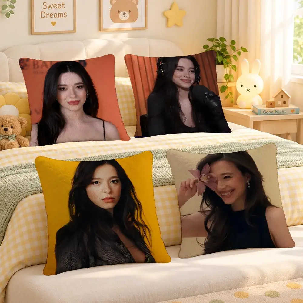 Actress Mikey Madison Style Cushion Cover Personalized Soft Plush Pillow Living Room Home Sofa Bedroom Office Car Cushion