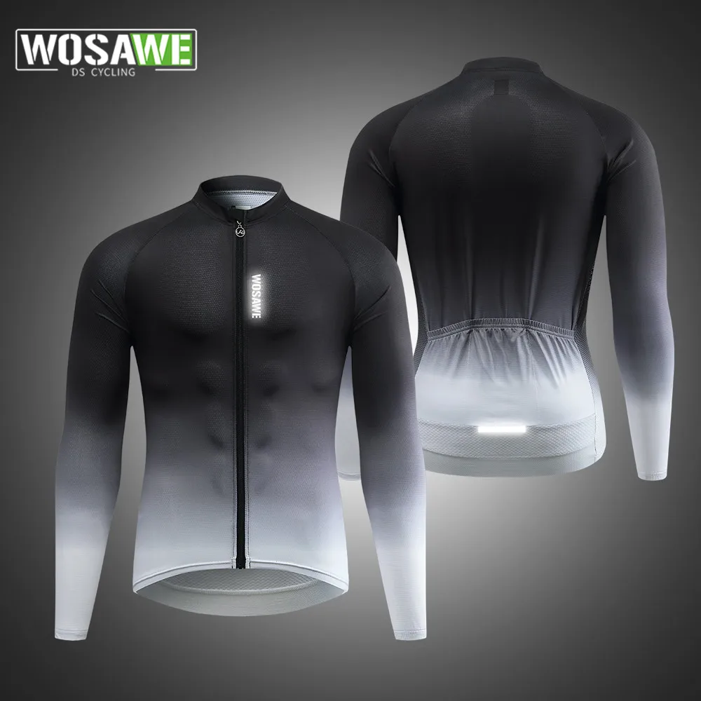 

WOSAWE Top Quality Cycling Jersey Long Sleeve MTB Bicycle Cycling Clothing Mountain Bike Sportswear Cycling Clothes