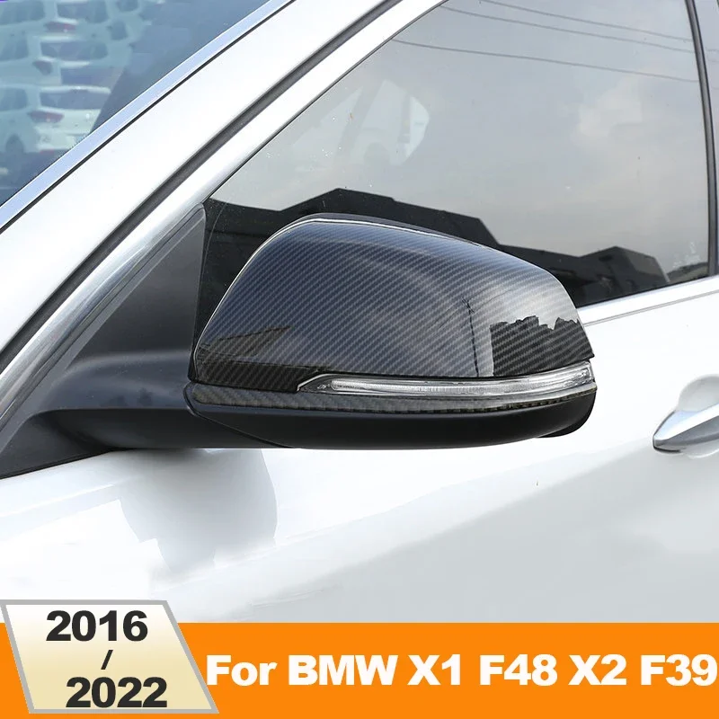 

Накладки на боковые зеркала заднего вида из ABS-пластика под карбон для BMW X1 F48 X2 F39 2016-2022, аксессуары