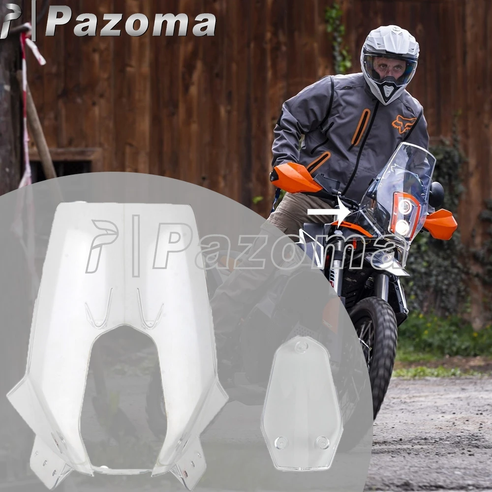 Motorcross Rally Fairing Windshield For ENDURO 690 690 RALLY 790 890 ADVENTURE-R Dirt Bike Clear Wind Screen Headlamp Cover