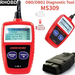 Nieuwste foutcodelezer MS309 Automotive codelezer OBD2-scanner Car Check Engine Fault View Freeze Data CAN Diagnostic Tool