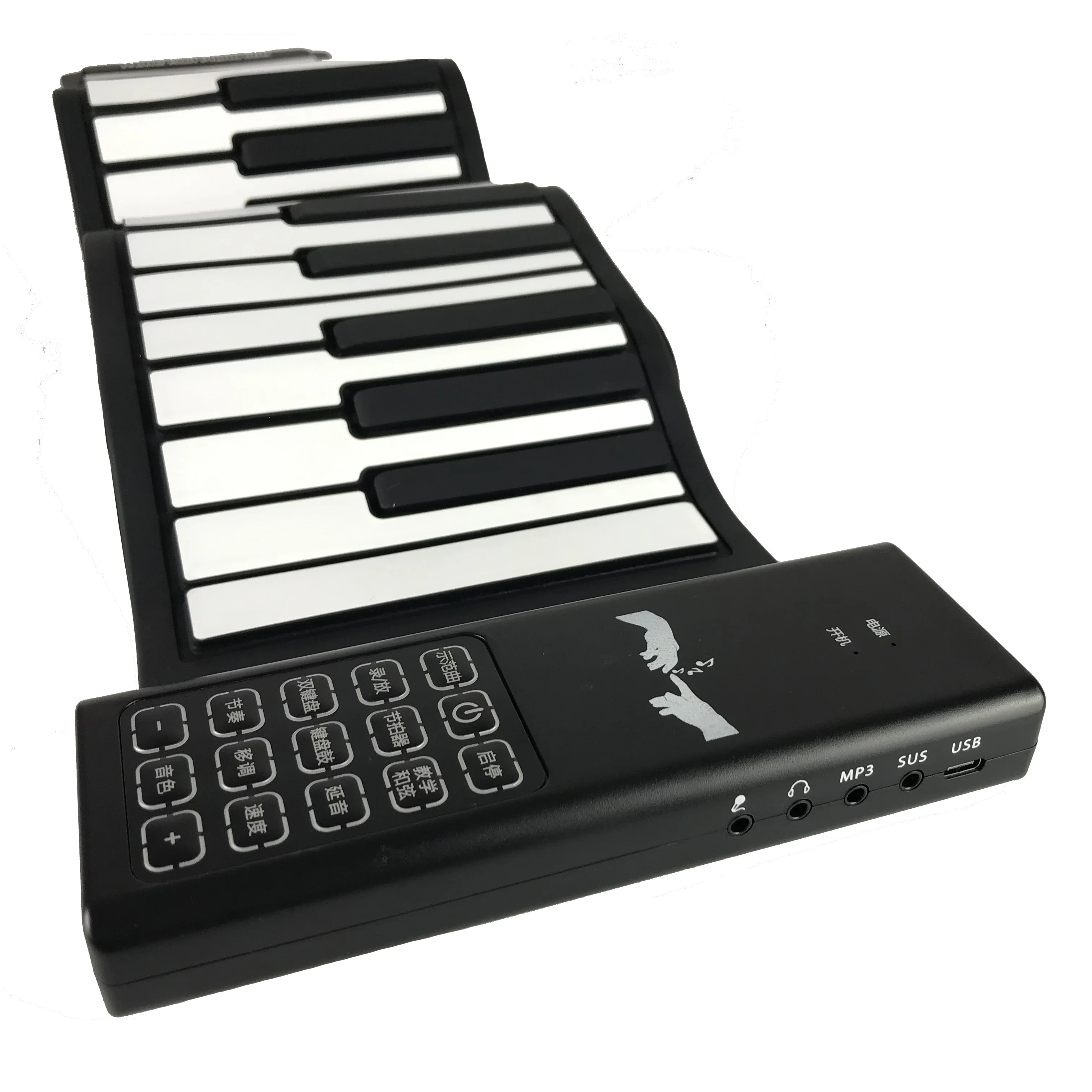 88-keys USB Hand Roll Piano Portable Folding Electronic with No Speaker