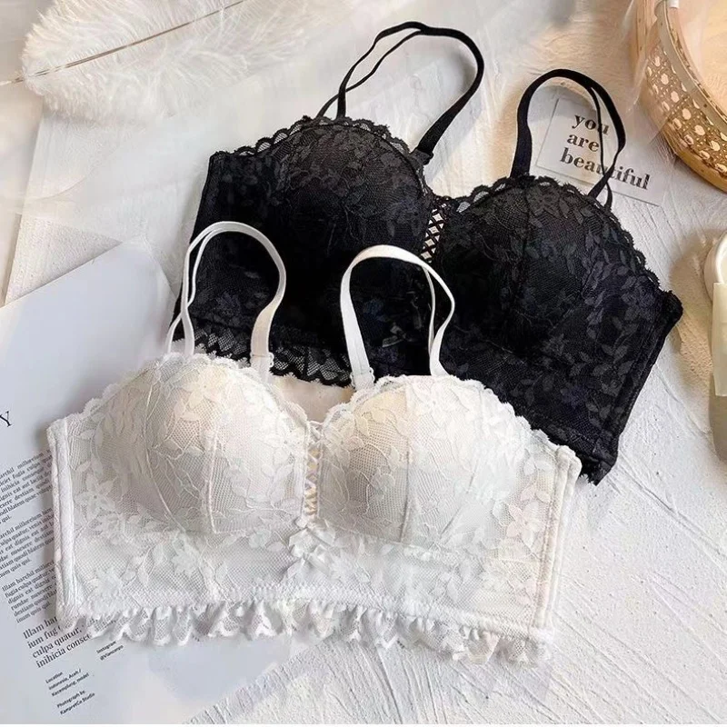 Women Gather to Show Large Reception Anti sagging Strapless Non slip Women Wireless Top Support Lace Bra