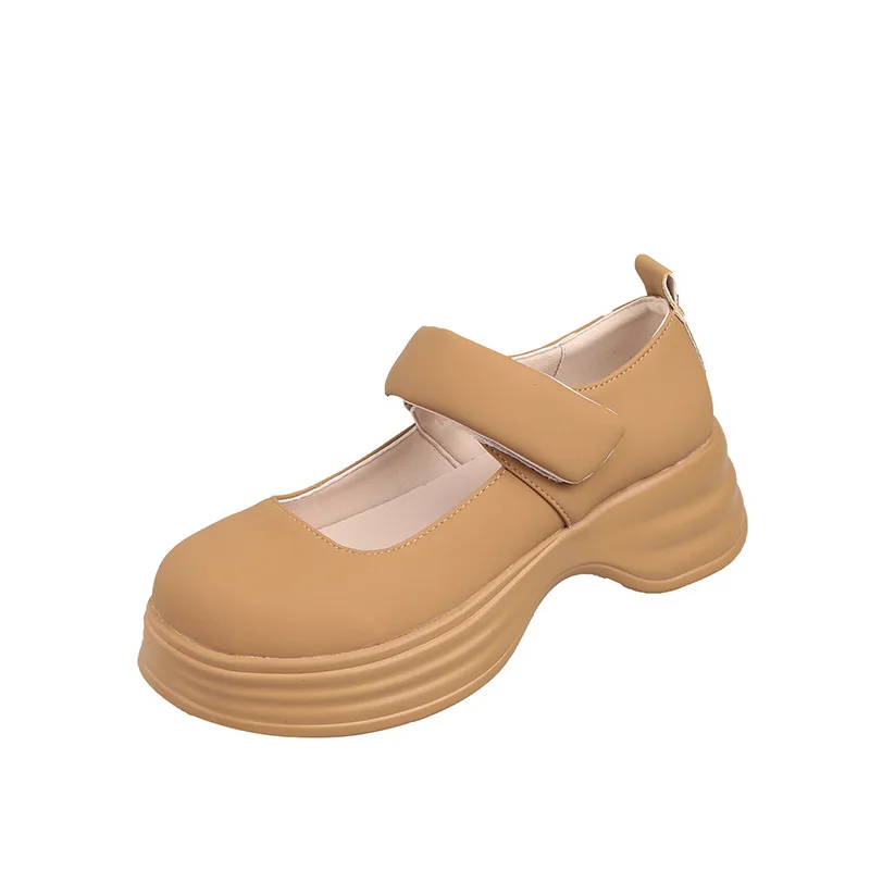 Korean Shoes Female Footwear Clogs Platform Shallow Mouth 2024 New Retro Summer Dress Creepers Pink Slides PU Hoof Heels Med Rom