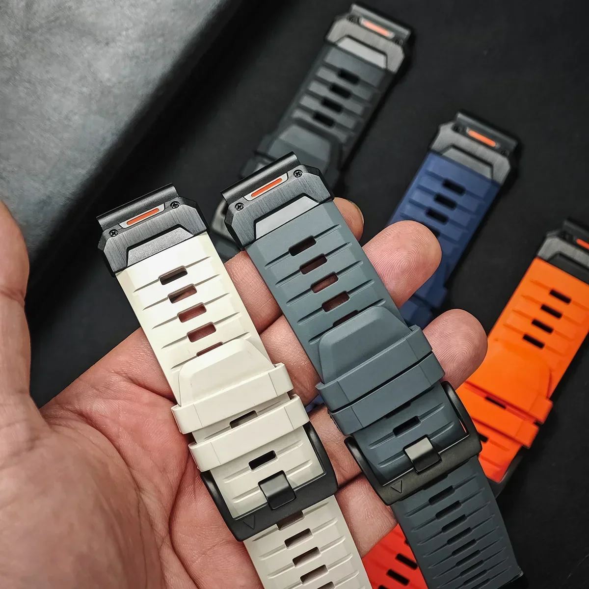 

Ремешок из фторкаучука 22 мм 26 мм для Garmin Fenix 8 7X 7Pro Epix Pro Gen2 47 мм 51 мм QuickFit Garmin Fenix 6 6X Pro 5XPlus Ремешок для часов