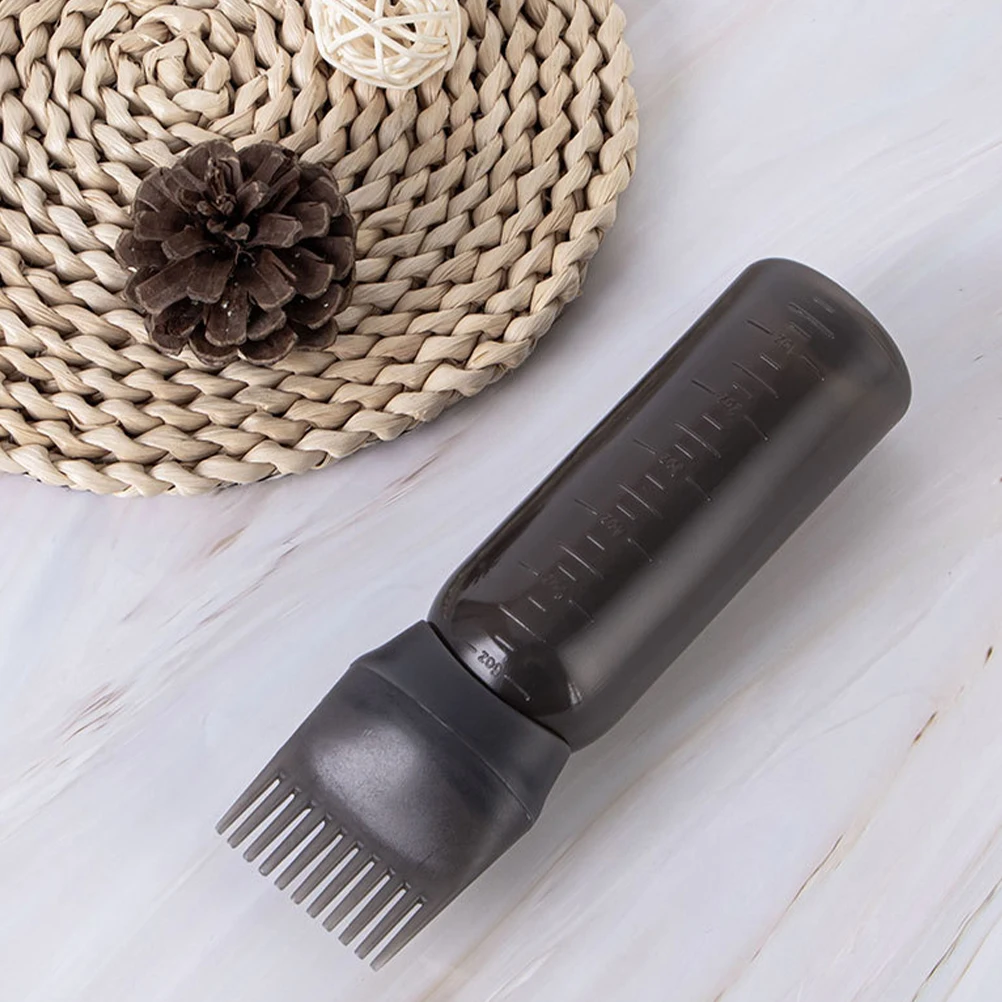 

5pcs Hair Dye Bottles With Comb Applicator For Scalp Oil Shampoo Color Mixing Graduated Leakproof Plastic Bottle Set For Hair