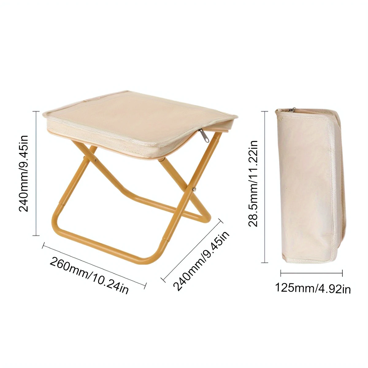 

Portable Foldable Camping Chair – Lightweight Fishing & Outdoor Stool with Storage Bag, Durable Metal Frame, Easy to Carry