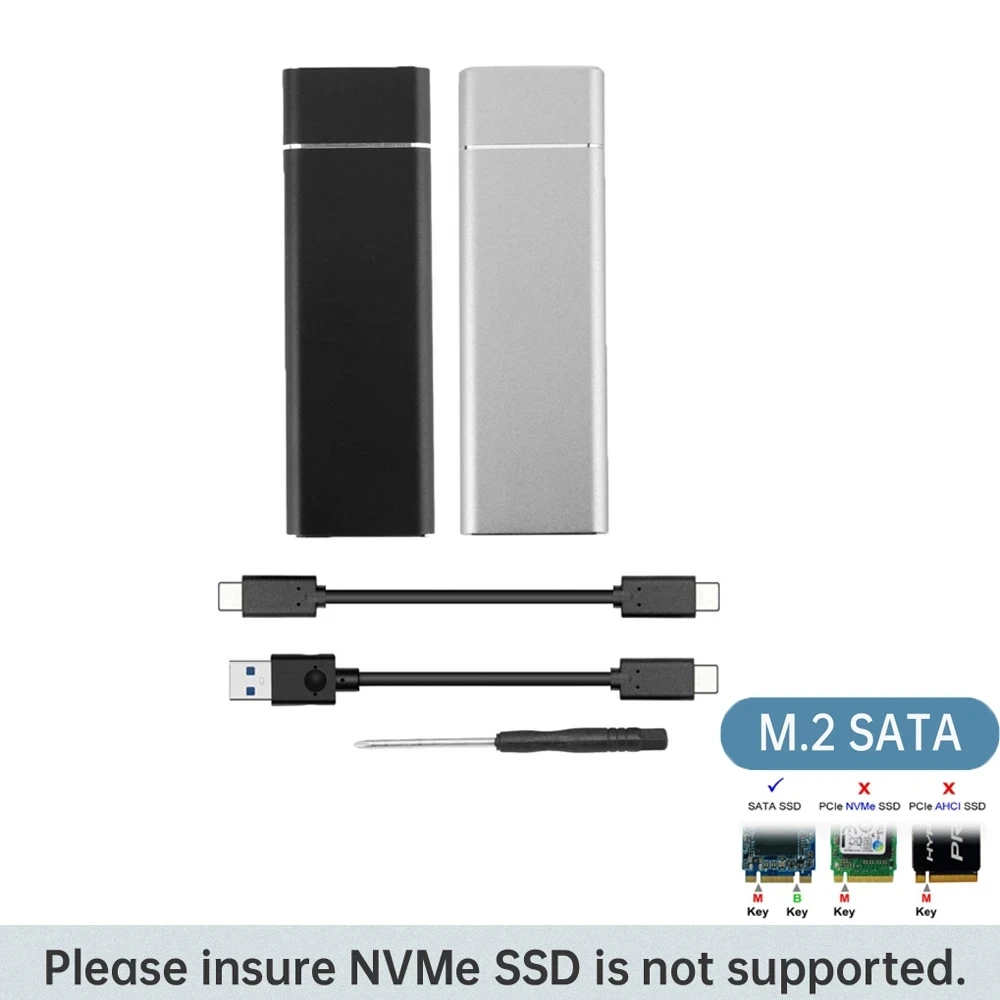 

M2 SSD Case M.2 TO USB 3.1 NGFF SSD Enclosure Solid State Drive External Case Adapter UASP SuperSpeed for 2242 2260 2280 M.2 SSD