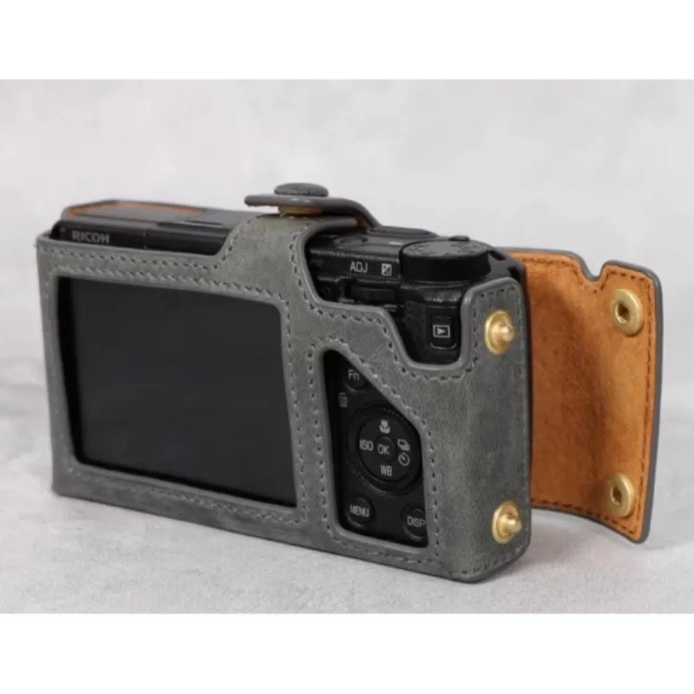 Handmade Genuine Cowhide Leather Camera Case Camera Full Protective Case Suitable For Ricoh GRiii GR3 GR3X GRHDX