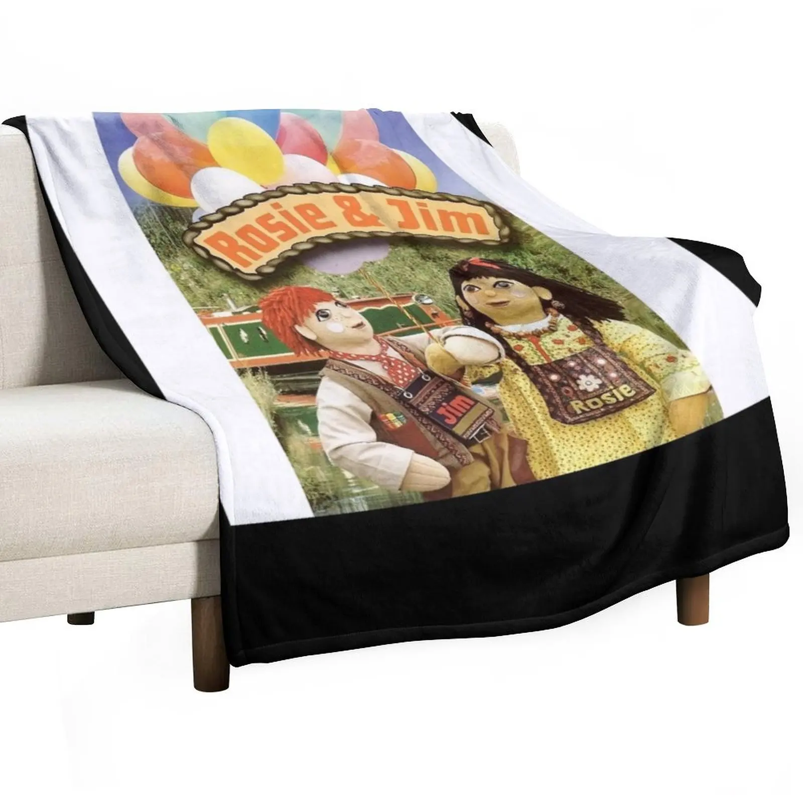 

Rosie and jim Chiffon Top Classic Throw Blanket Cozy Sofa Blanket for TV Watching Napping