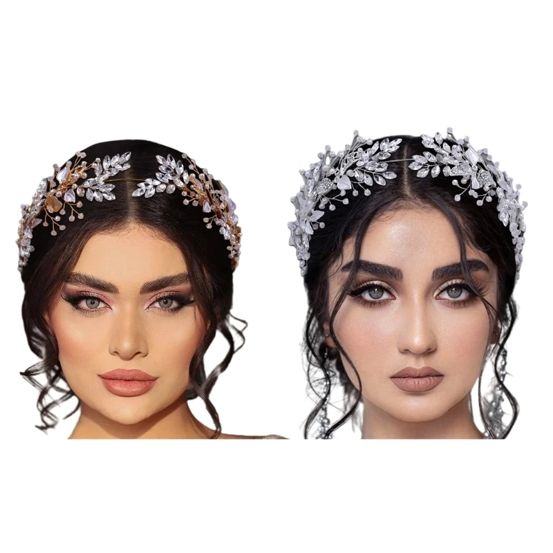 

Bridal Headbands Rhinestones Wedding Headpieces Handmade Fashion Headwear for Wedding and Bridesmaids