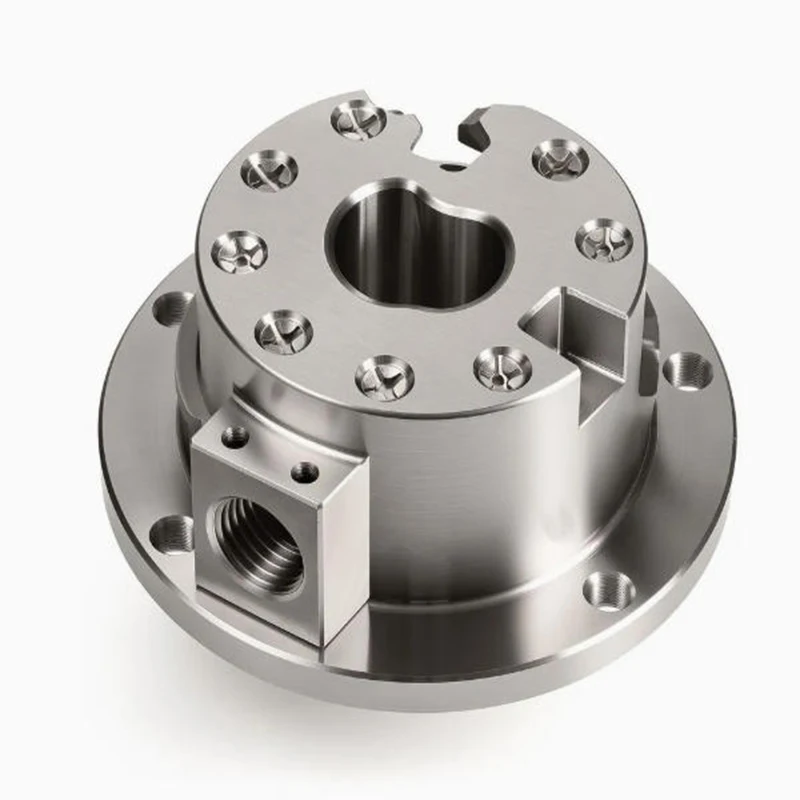 

Услуги по 5-осевой токарно-фрезерной обработке деталей на станках с ЧПУ: прецизионный фланцевый патрон из нержавеющей стали