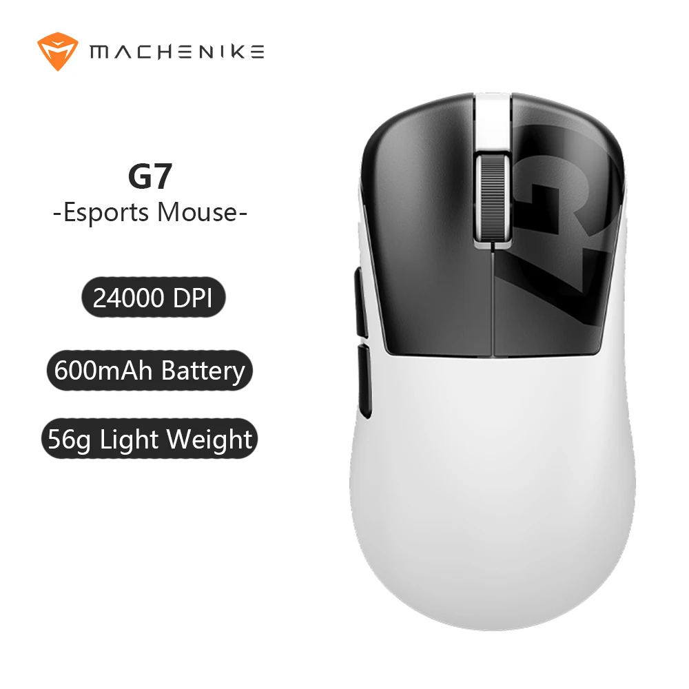 Machenike G7 Gaming Mouse USB Wired 2.4GHz Wireless Mouse 24000DPI 80IPS 6 Button 56g RGB For Laptop PC Mouse Gamer