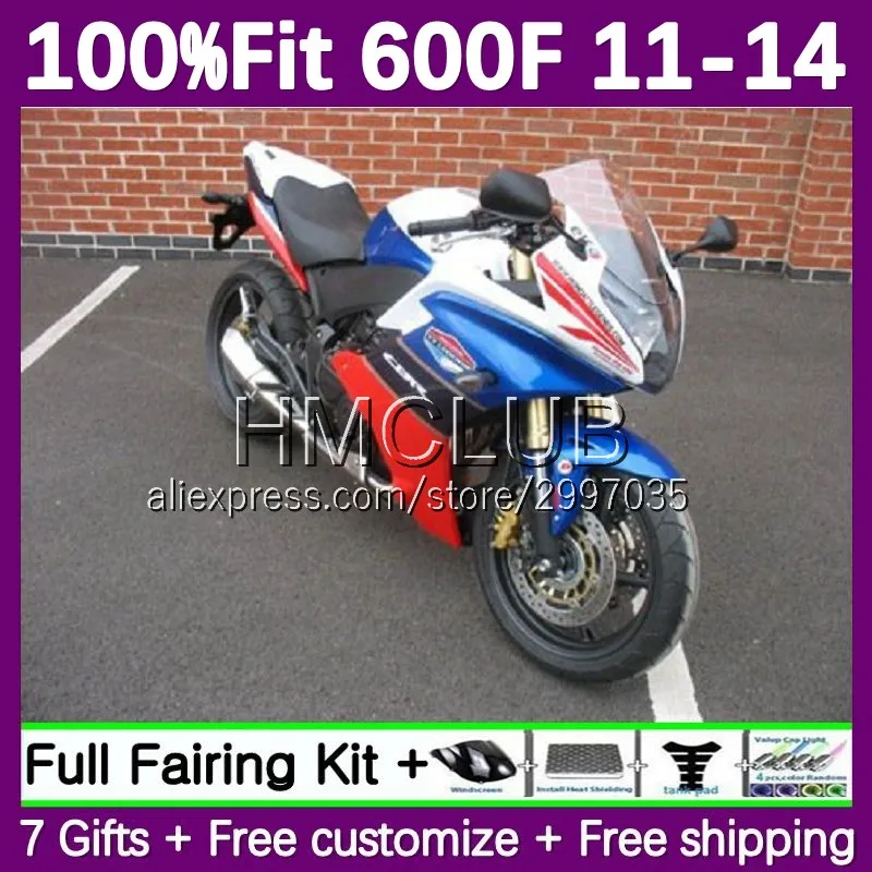 Injection Fairings For HONDA CBR600F4i CBR 600 F 600F 50No.23 CBR600F blue stock 11 12 13 14 CBR600 F F4i 2011 2012 2013 2014