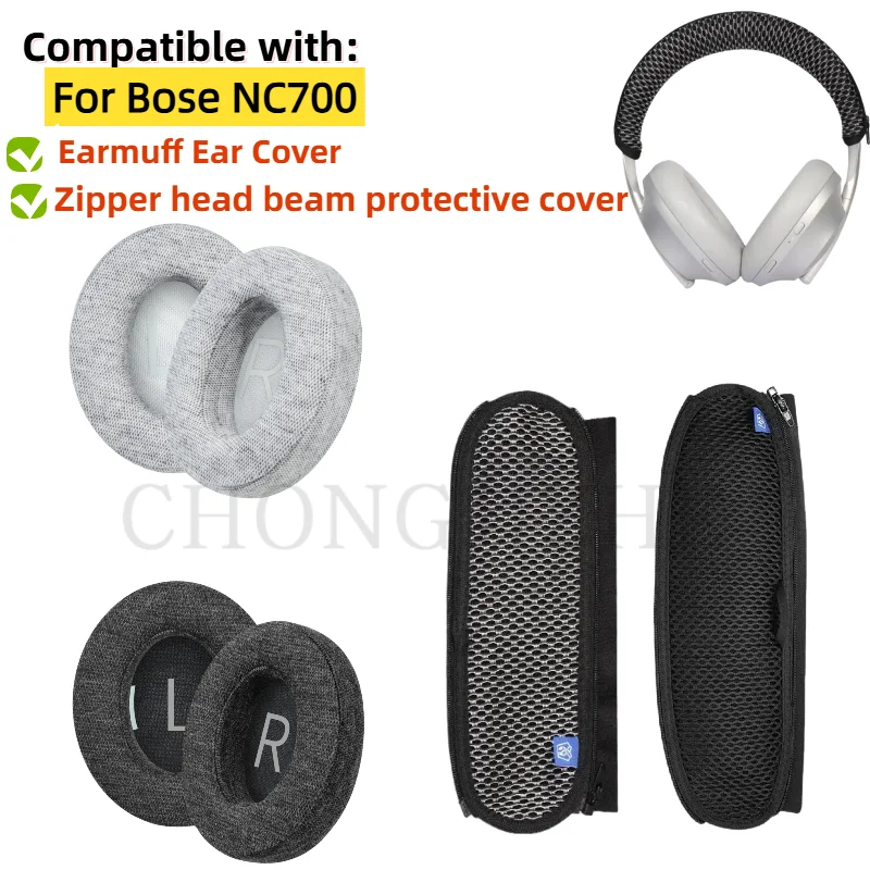 

Replacement Earpads Headband Cover For BOSE 700 NC700 headset Leather / Breathable mesh fabric cotton Memory Foam Earpads