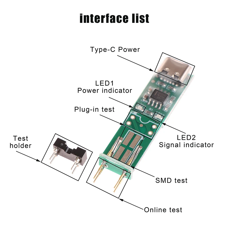 أداة اختبار V5.0 Optocoupler 4 Pin أداة الكشف عبر الإنترنت لإصلاح PCB الإلكترونية