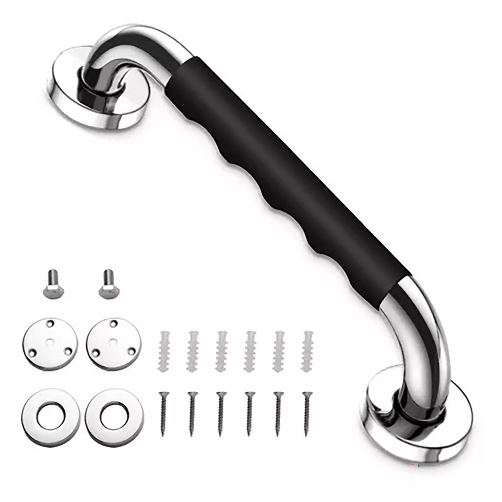 Shower Grab Bar 304 Stainless Steel Silicone Anti Slip Bathtub Handle for Elderly Senior Handicap Pregnant Women Shower Grab Bar