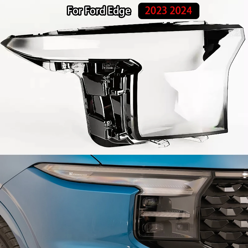 

For Ford Edge 2023 2024 Front Headlamps Cover Lens Headlights Shade Transparent Lampshade Plexiglass Shell Replace Housing