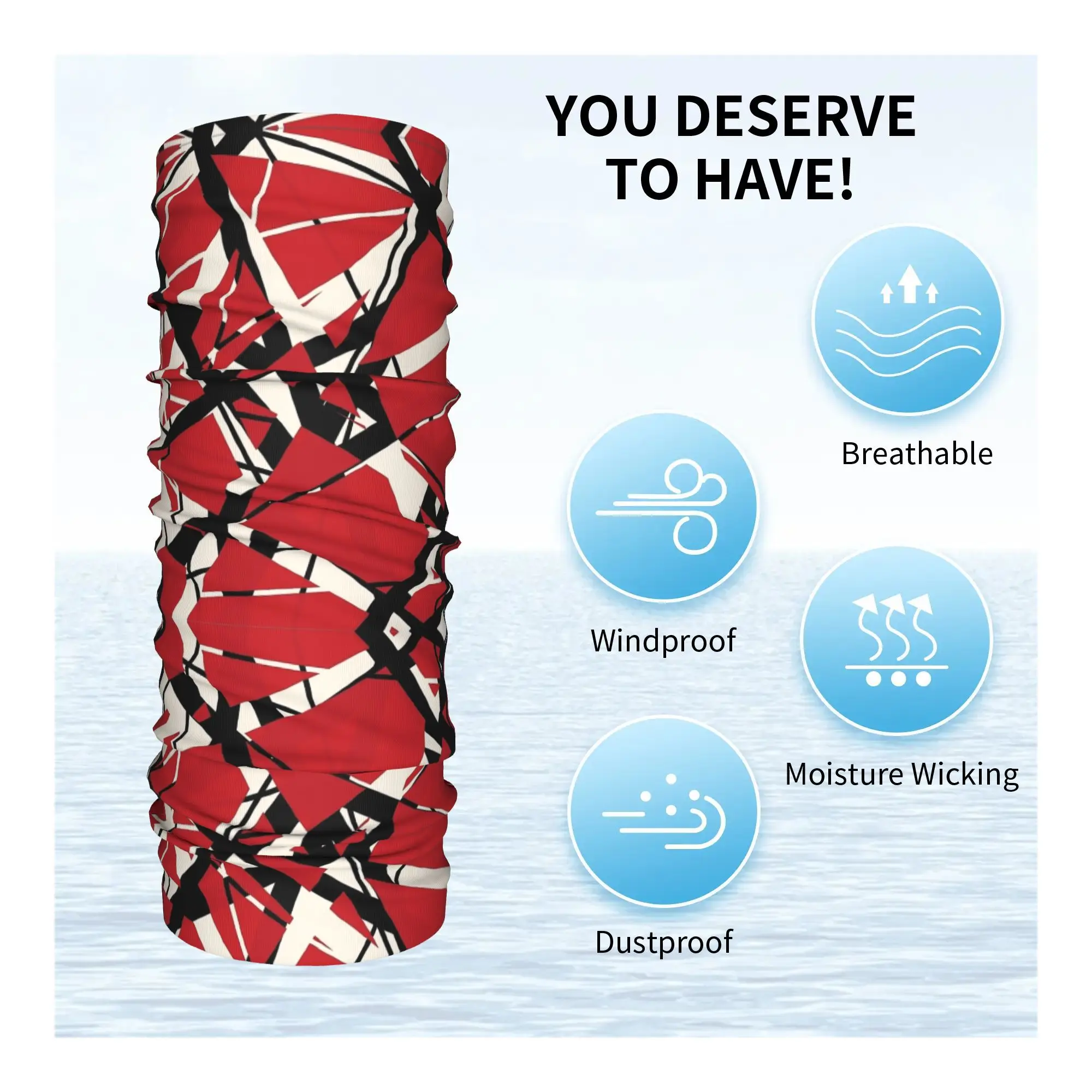 الرياضة في الهواء الطلق بالاكلافا EVH إدي فان هالين المشارب دراجة قناع أقنعة الوجه موضة الشرير المشي لمسافات طويلة الأشعة فوق البنفسجية حماية الرقبة الجراب