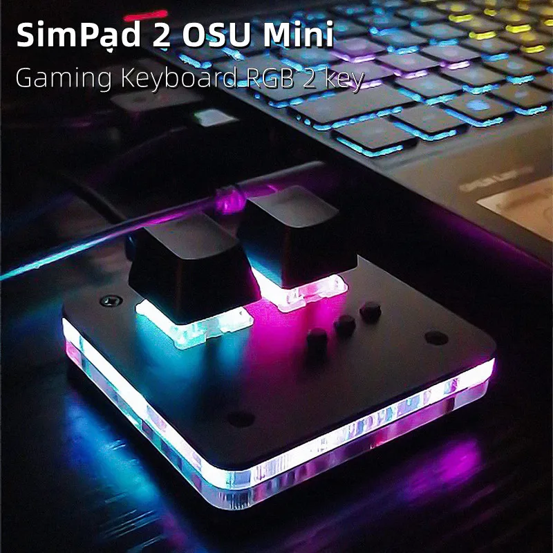 SimPad 2 OSU Mini Keyboard Touch Wheel Axle Tester Gaming Repeat Keypad Cheery Mx Red Switch Gaming Programmable DIY Mechanical