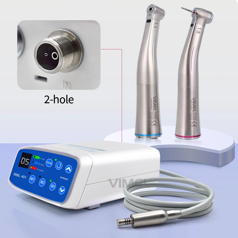 

New In Dental Brushless LED Micro Motor With 1:1/1:5 Fiber Optic Contra Angle Handpiece