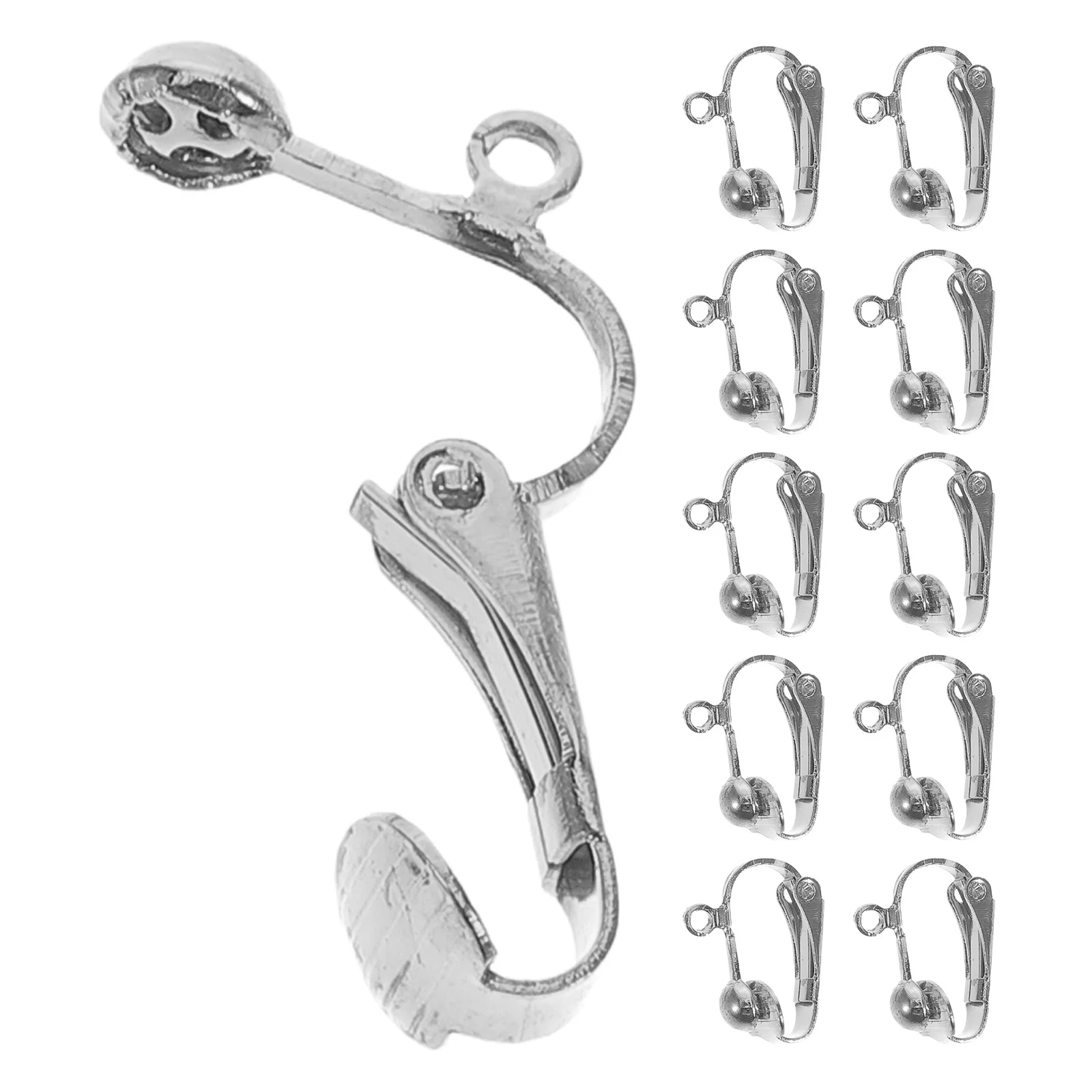 

100 Pcs Earrings Clip DIY Converter Jewelry Clip-on Findings Adapter Copper Backs