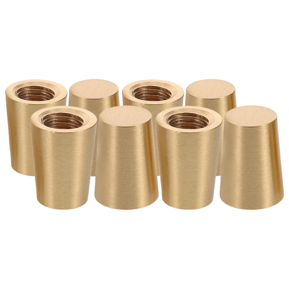 

8 pcs Brass Tray Feet Conical Design For Wood Trays Non-Slip Table Leg Protectors Leveling Shelf Risers Furniture Legs Feet