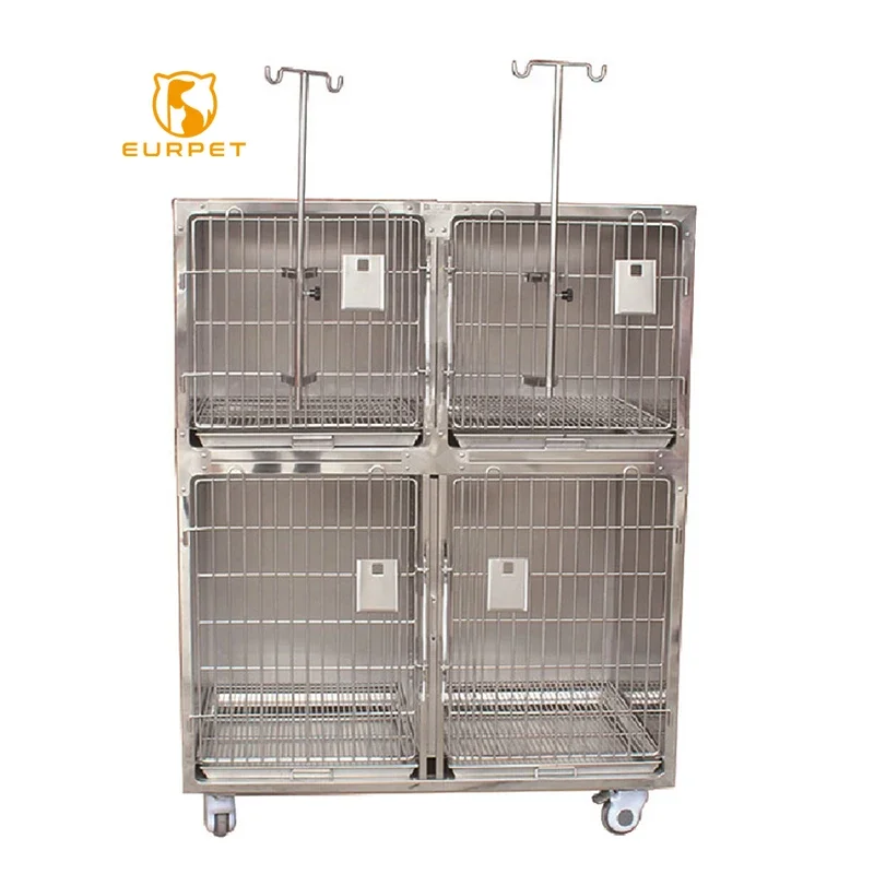 EUR PET On Sale Veterinary Combination Cages Large Folding Modular Dog House Veterinary Equipment With Tray And Meshes