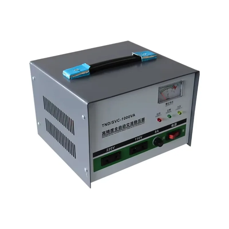 High Precision 1000VA 1000W Single Phase Automatic Voltage Stabilizer 110V 220V Servo Motor Control Copper Material 50Hz
