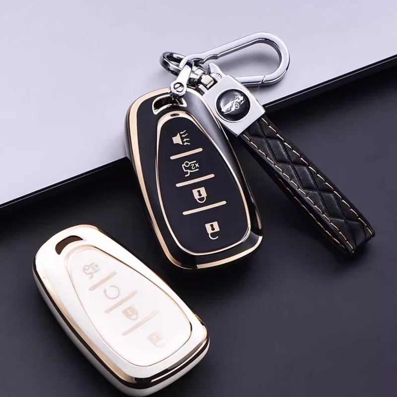 3 4 5 Buttons Soft TPU Car Key Case Cover For Chevrolet Chevy Malibu Camaro Cruze Traverse Sonic Volt Bolt Equinox Remote Key