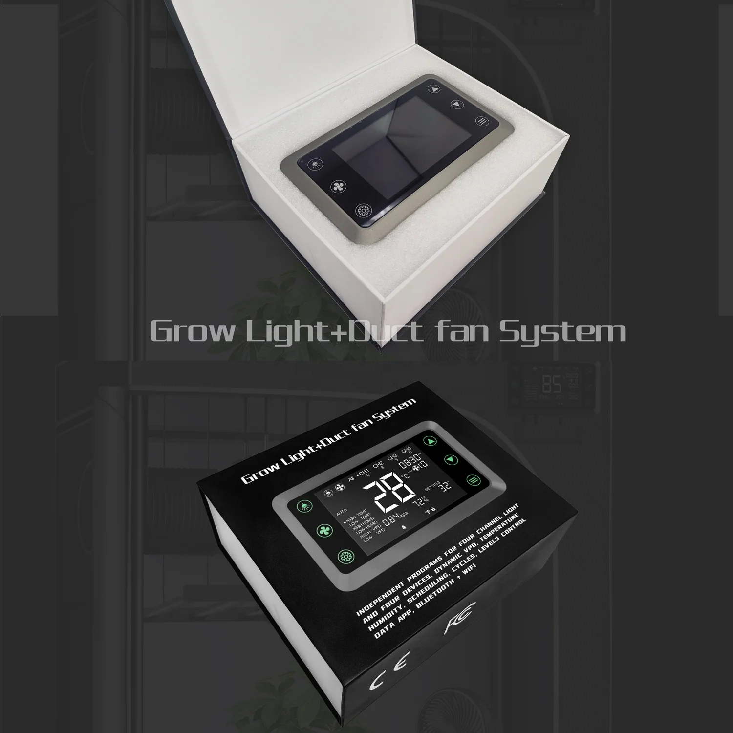 Newest Smart Led Grow Light Controller WIFI APP Controller RJ45 RJ12 for Lights Duct Fan