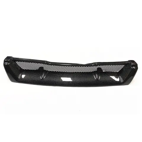 GTR Style Front Grille Grill Carbon Fiber/Fiberglass Upper Bumper Hood Mesh Grid For Nissan Skyline R33 GTS GTS-T GTST 1994-1996