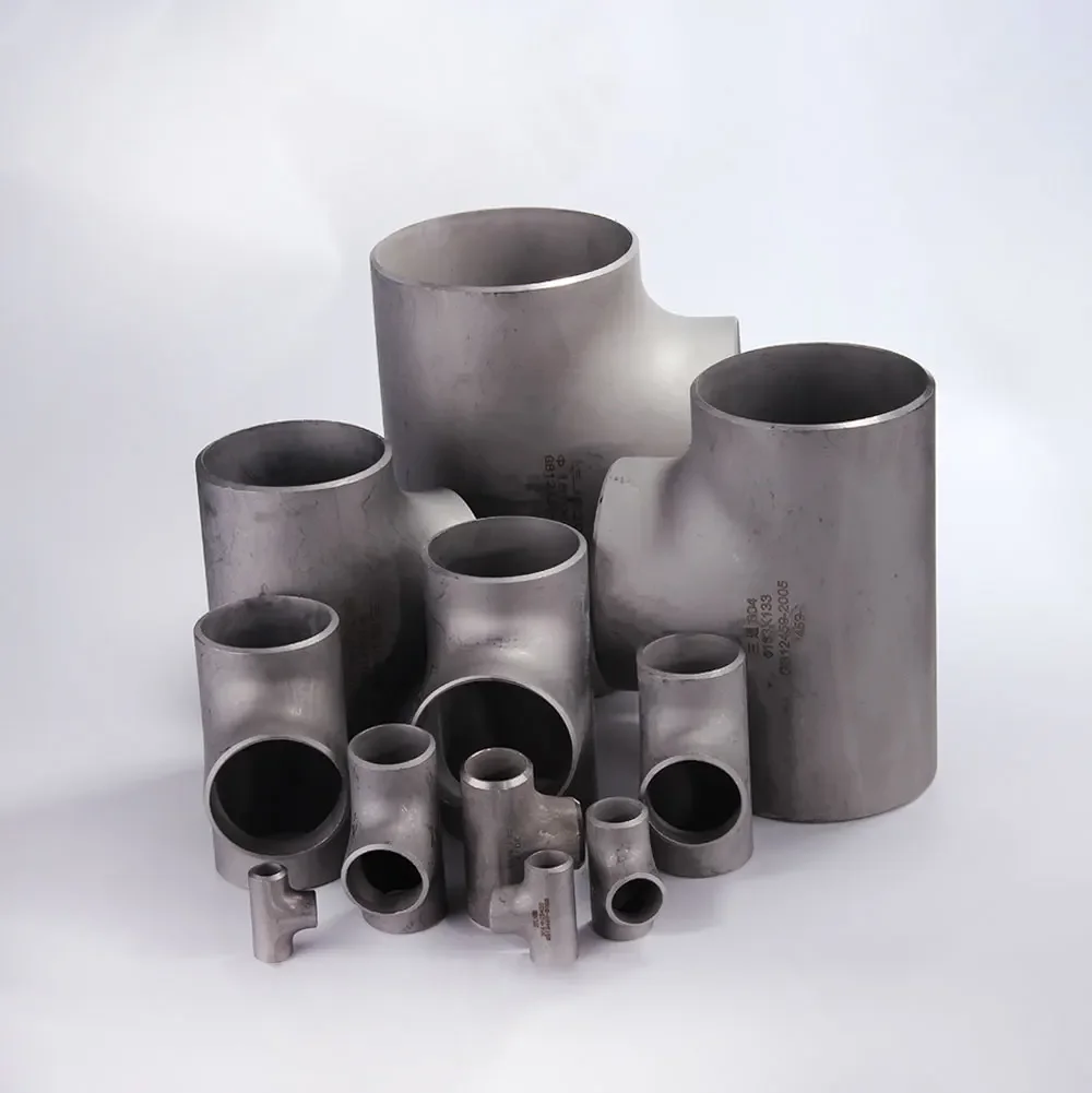 Sambungan Pipa Tee 3 Arah 76mm 3 inci OD Baja Tahan Karat 304 Dilas Sambung