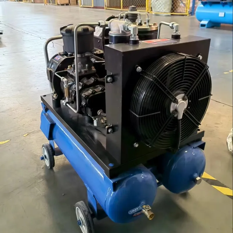 Customized Lubricated Portable Screw Compressor Small Capacity Mobile Integrated Air Compressor 7.5KW Permanent Magnet Screw Com