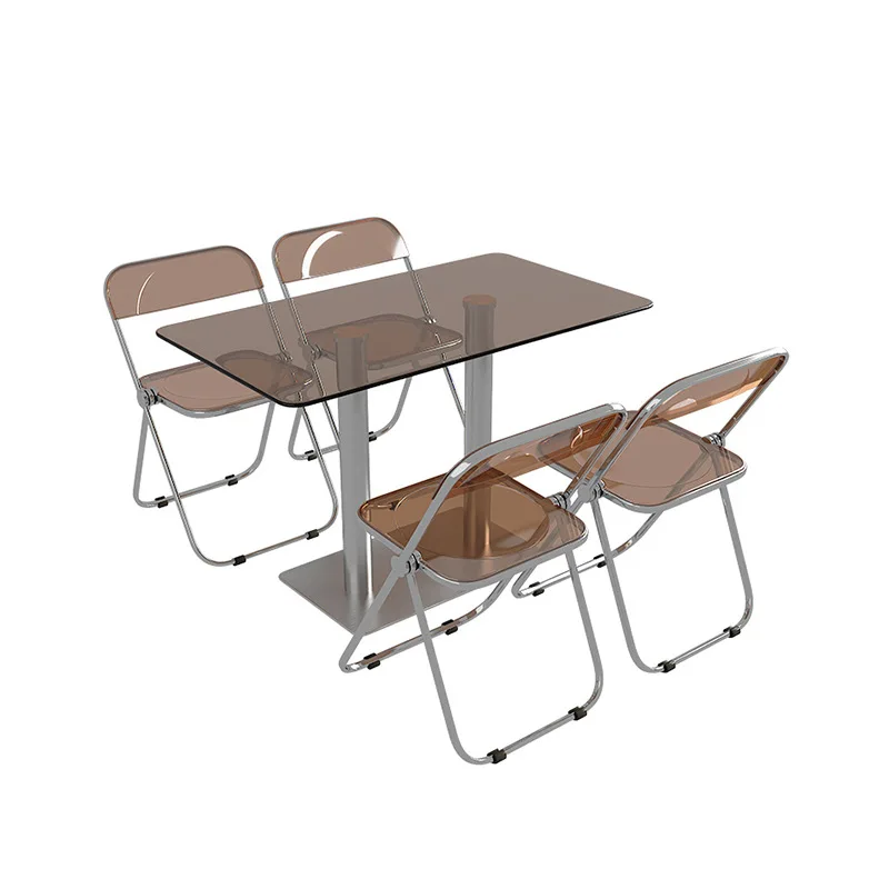 

Cafe milk tea shop table and chair combination snack dessert sugar water shop catering transparent glass